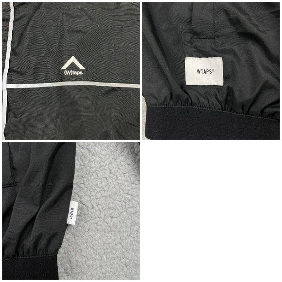 WTAPS Windbreaker Mens 02 Medium M Black Keeper Jacket Reflective 1/2 Zip Golf 2 - Picture 4 of 8